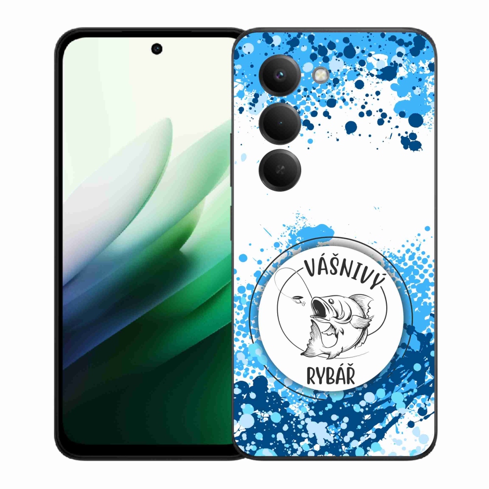 Gél borító mmCase a Xiaomi Redmi 15 5G-hez - szenvedélyes halász fehér háttérrel