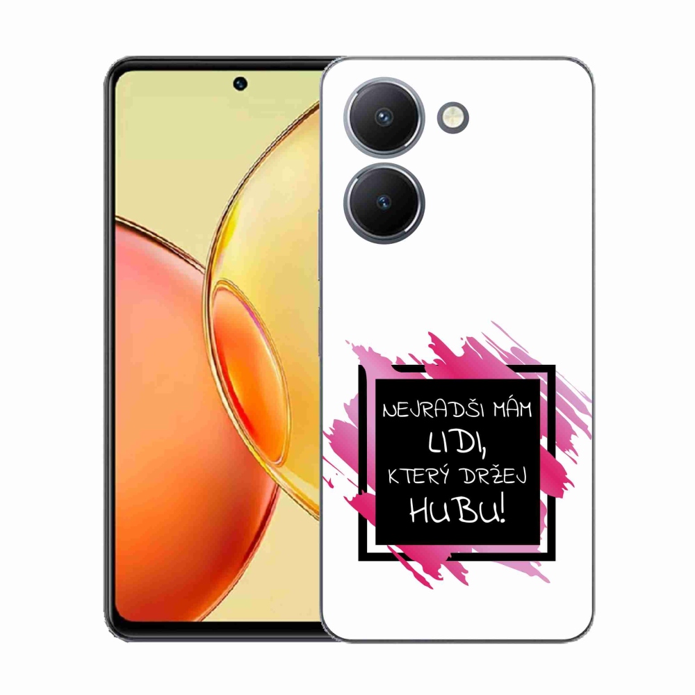 Gél borító mmCase a Vivo Y36-hoz - vicces szöveg 7 fekete és fehér háttérrel