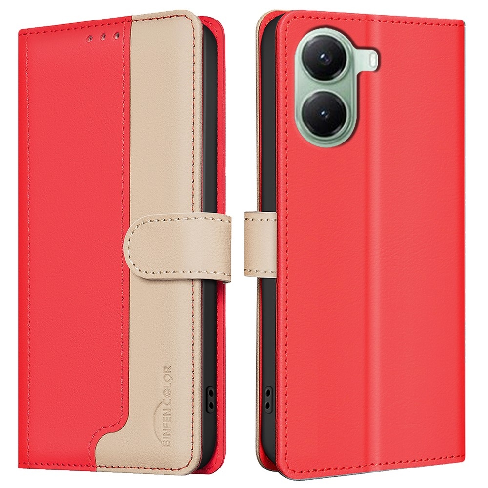 BNF DUO könyvtáska Xiaomi Poco X7 Pro 5G - piros