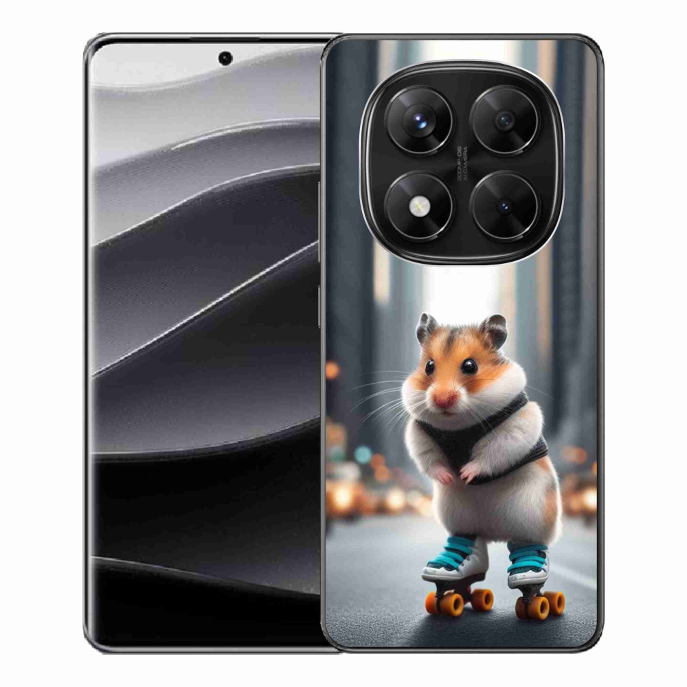 Zselés borítás mmCase a Xiaomi Redmi Note 14 Pro 5G/Poco X7 5G számára - hörcsög a korcsolyán