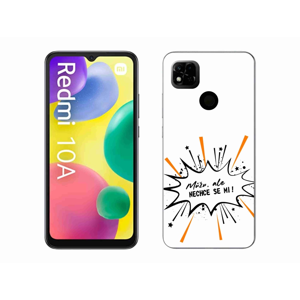 Gél borító mmCase a Xiaomi Redmi 10A számára - vicces szöveg 11 fehér háttérrel