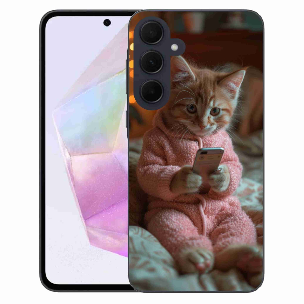 Zselés borítás mmCase Samsung Galaxy A35 5G - baba mobillal