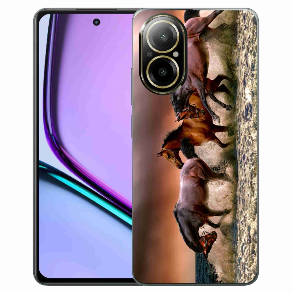 Gél tok mmCase a Realme C67 készülékhez - lovak 1