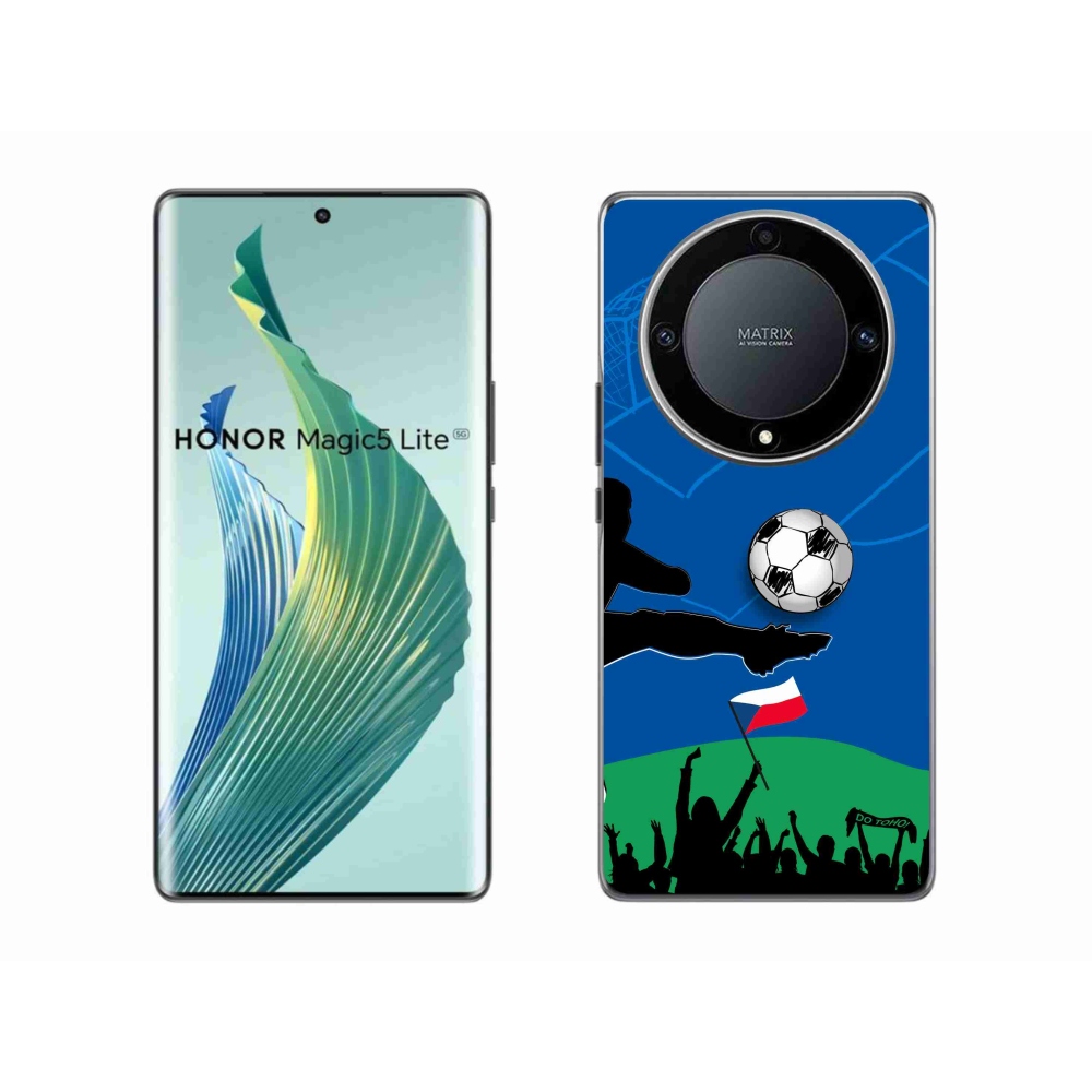 Gél borítás mmCase a Honor Magic 5 Lite 5G számára - futballszurkolóknak