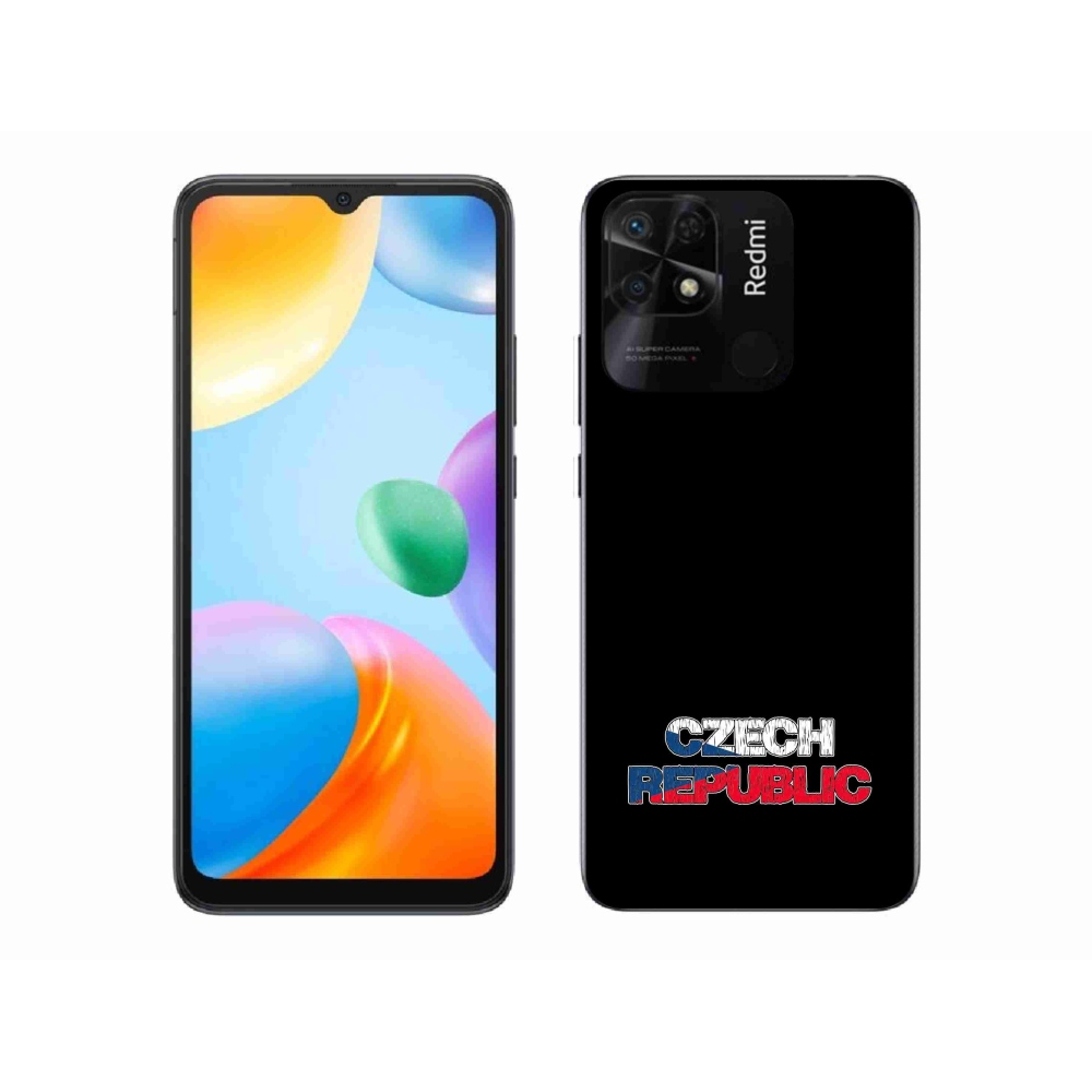 Gél borító mmCase a Xiaomi Redmi 10C - Csehország fekete háttérrel