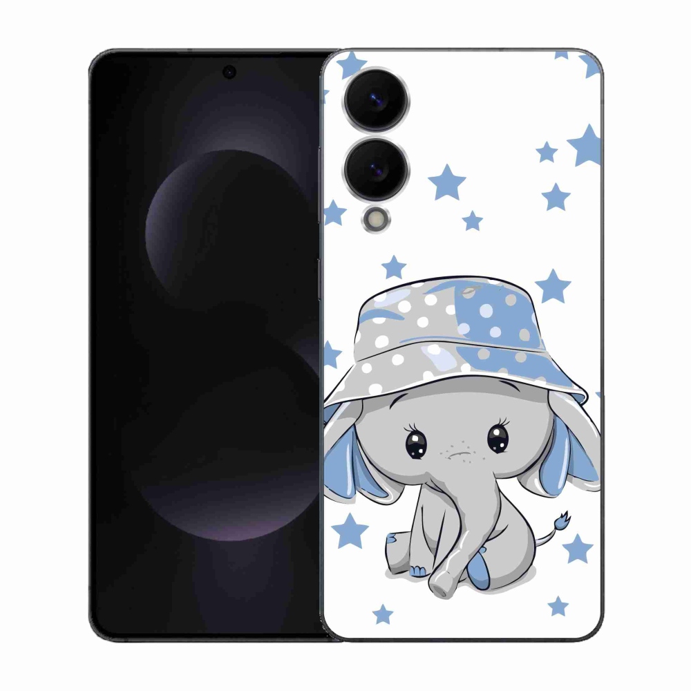 Gél védőhuzat mmCase Samsung Galaxy S25 Edge készülékhez - kék elefánt