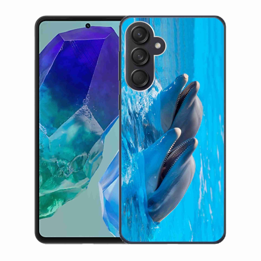 Zselés borítás mmCase Samsung Galaxy M55 5G - delfinek