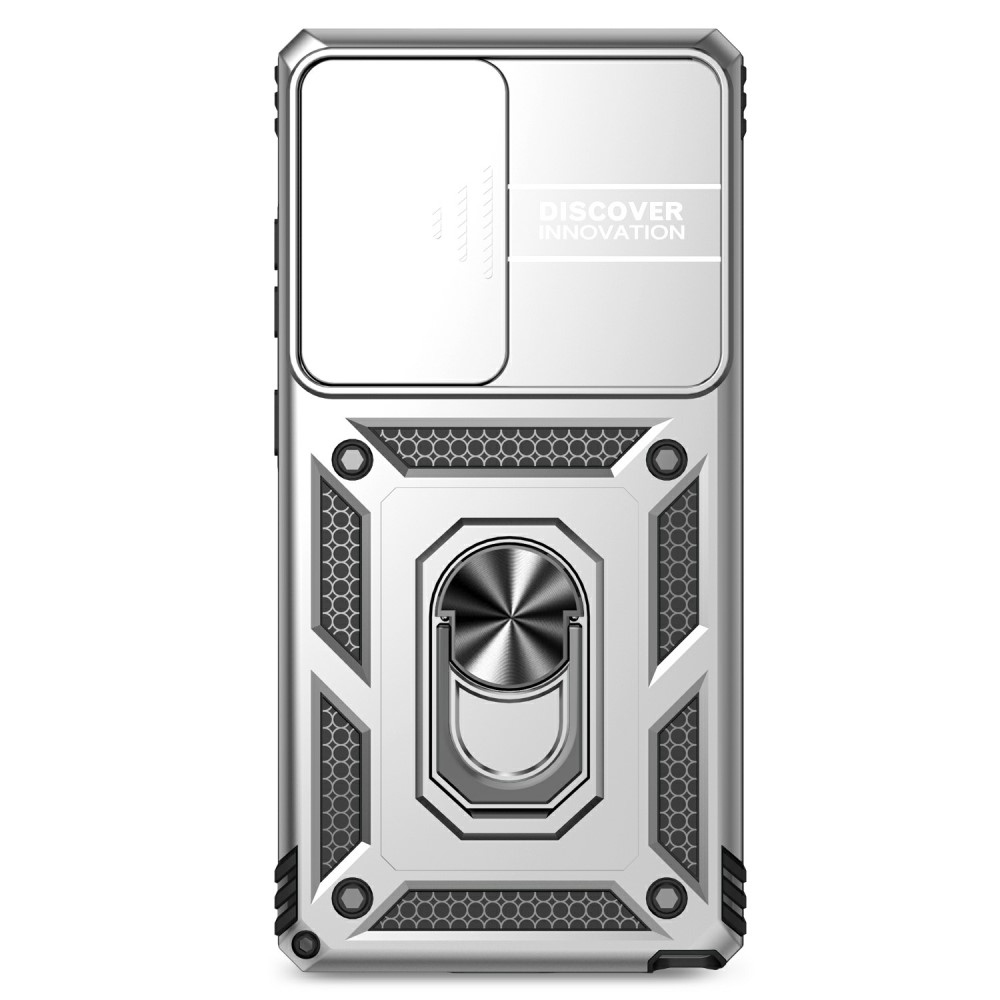 Gyűrűálló borítás Samsung Galaxy S25 Ultra készülékhez - ezüst