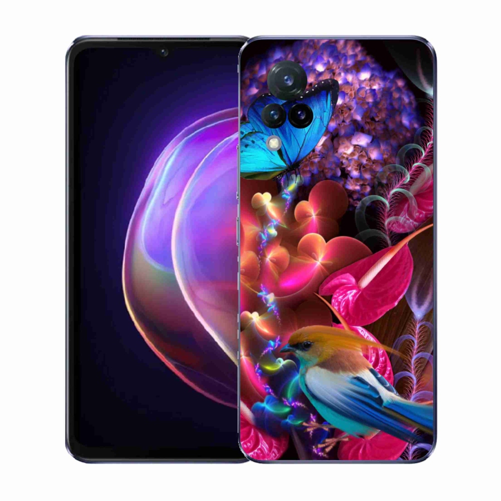 Gél borító mmCase a Vivo V21 4G/5G készülékhez - színes virágok