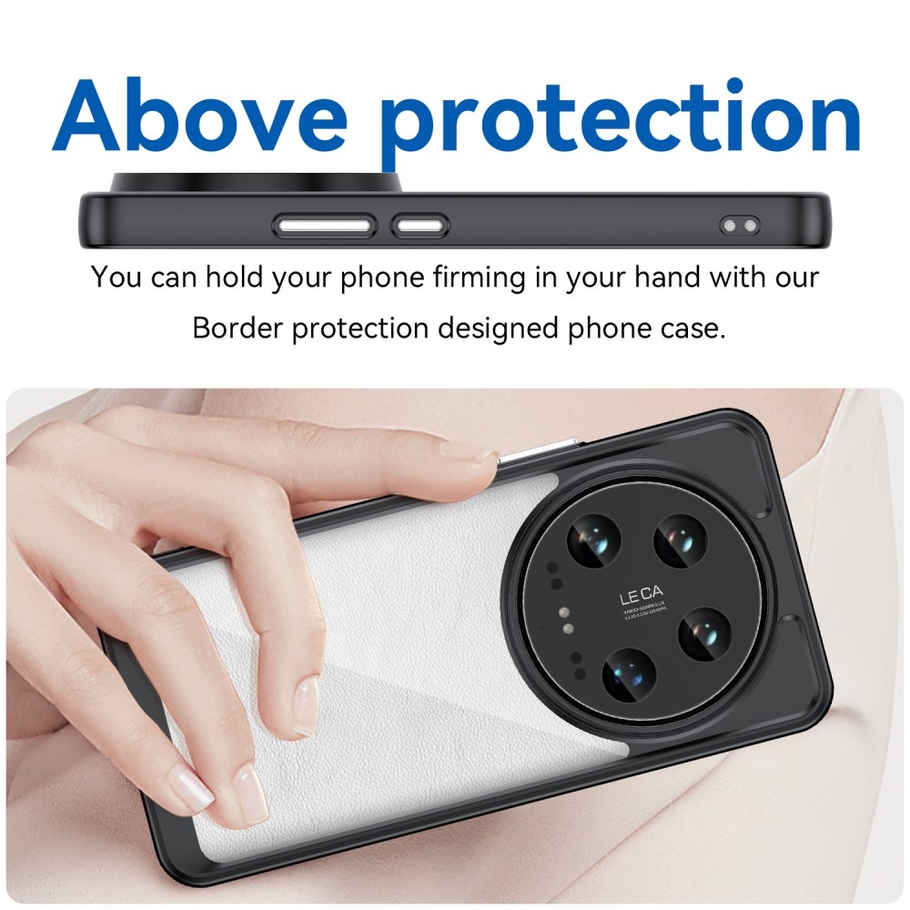 Gél tok fix hátlappal a Xiaomi 14 Ultra számára - fekete