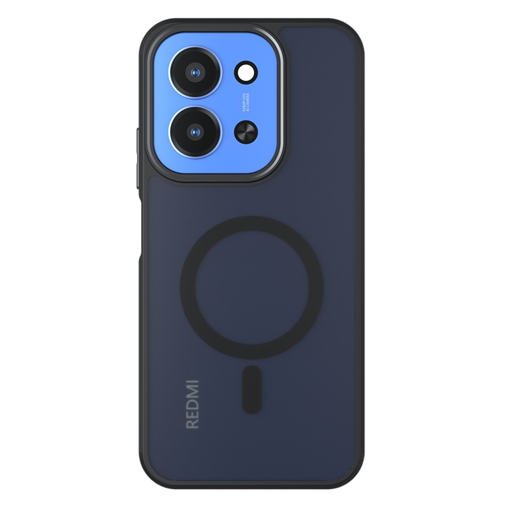 Matte zselés tok MagSafe tok a Xiaomi Redmi 15C 4G/5G (173mm) - fekete