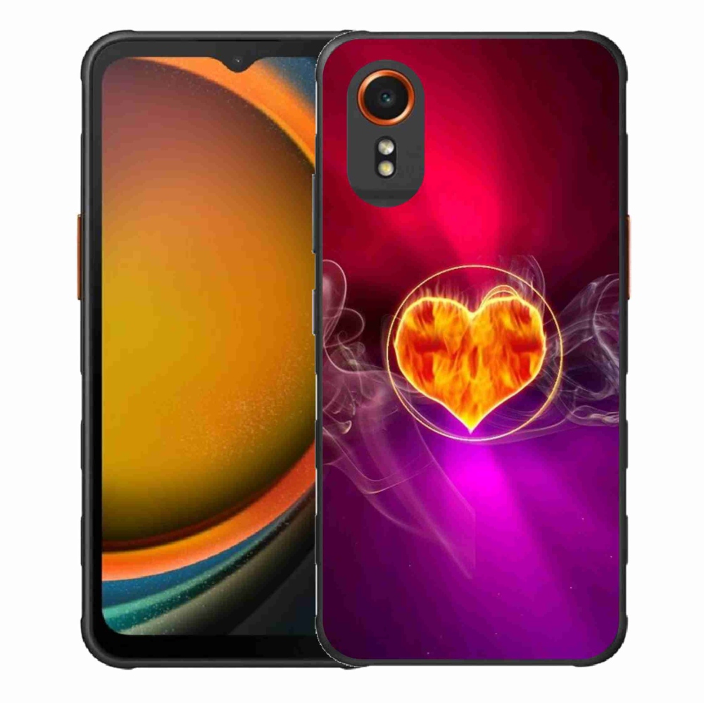 Gél borítás mmCase Samsung Galaxy Xcover 7 készülékhez - tüzes szív
