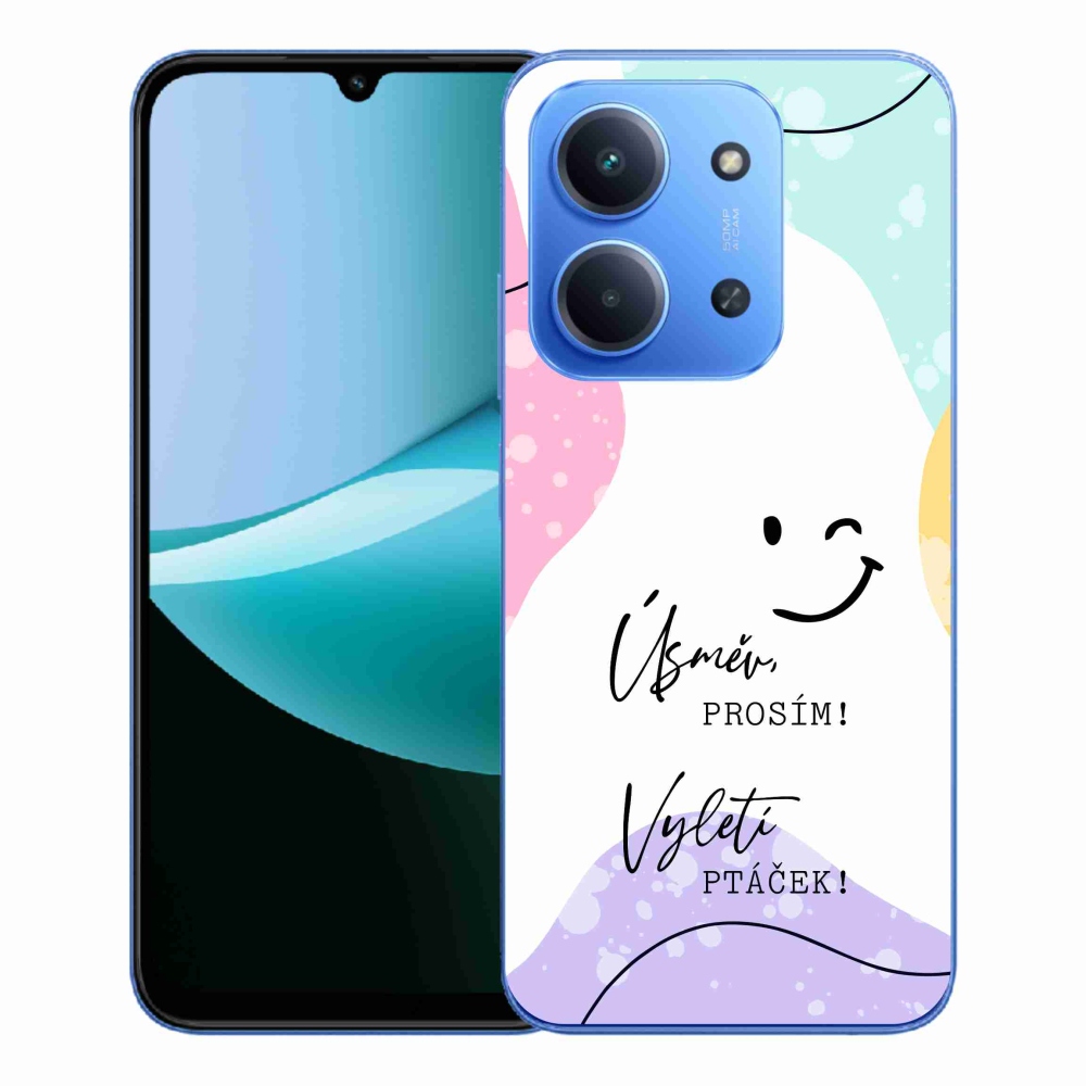 Gél borító mmCase a Xiaomi Redmi 15C 4G/5G (173mm) - vicces szöveg 4 fehér háttérrel