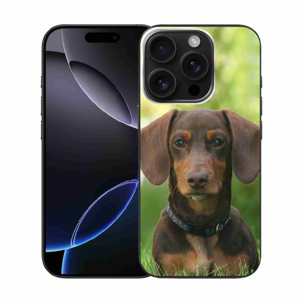 Gél tok mmCase iPhone 16 Pro készülékhez - barna tacskó