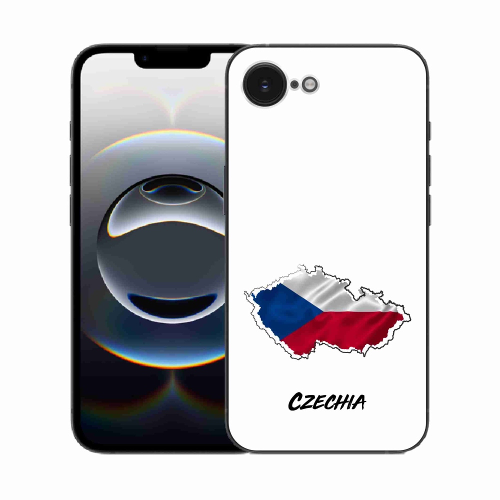 Zselés borítás mmCase iPhone 16e készülékhez - Csehország fehér háttér