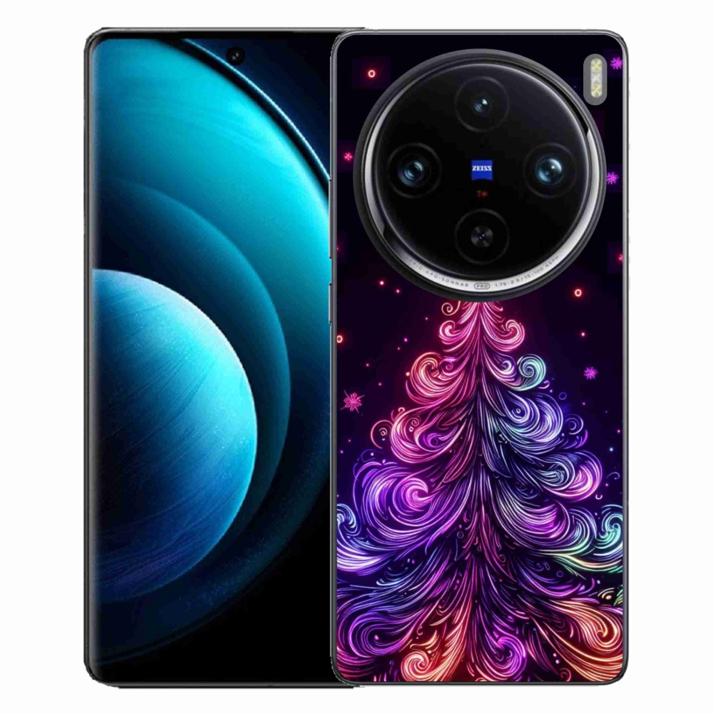 Zselés borítás mmCase a Vivo X100 Pro 5G-hez - neon karácsonyfa 1