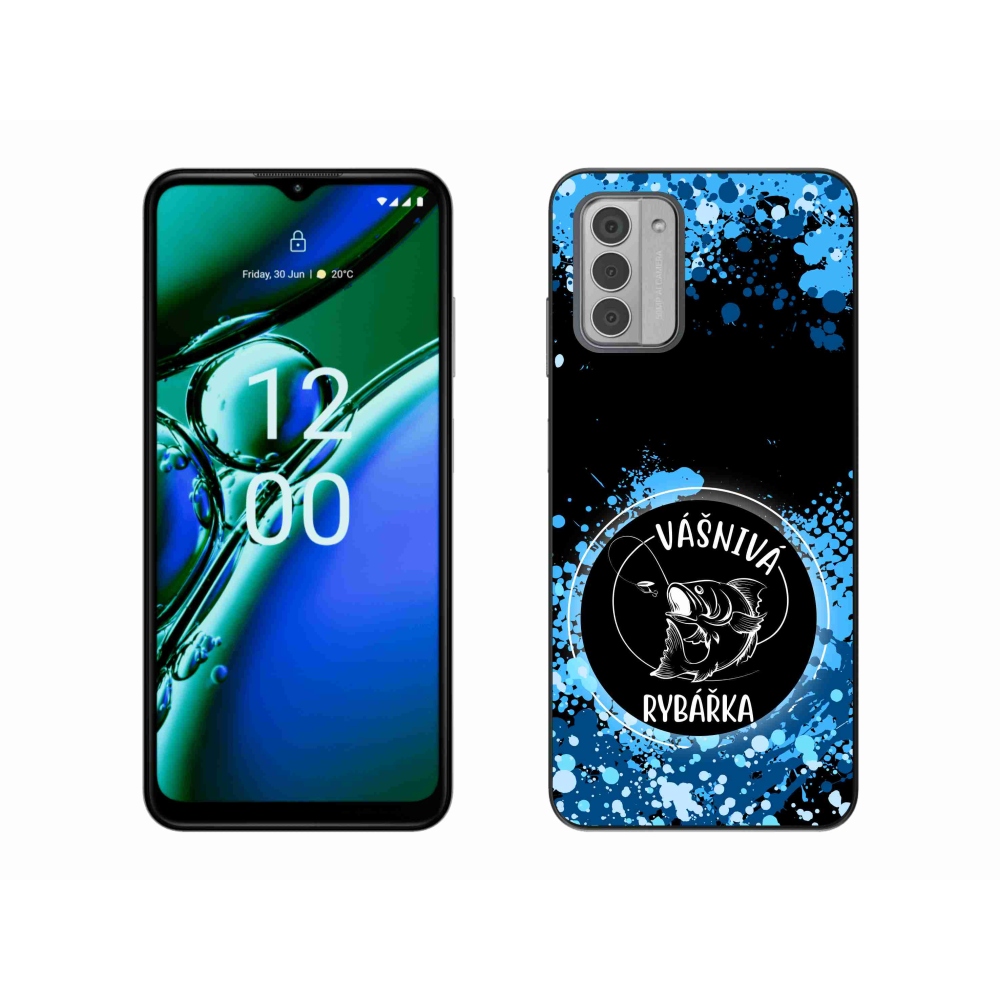 Zselés borító mmCase a Nokia G42 készülékhez - szenvedélyes halász fekete háttérrel