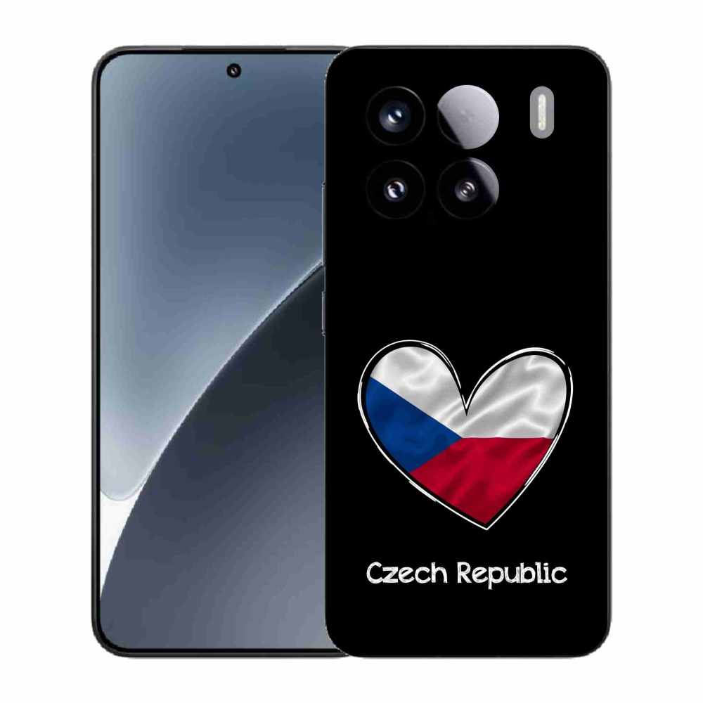 Gél borító mmCase a Xiaomi 15 - zászló szív fekete háttérrel