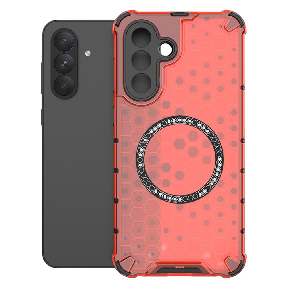 Mézédes, tartós védőburkolat MagSafe-val a Samsung Galaxy A26 5G készülékre - piros színben