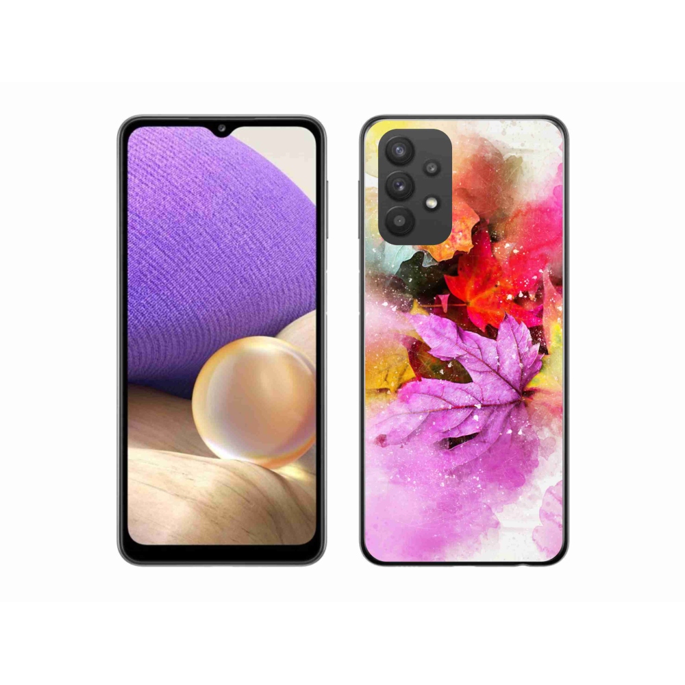Gél borító mmCase Samsung Galaxy A32 5G - színes levelek - Samsung Galaxy A32 5G - színes levelek