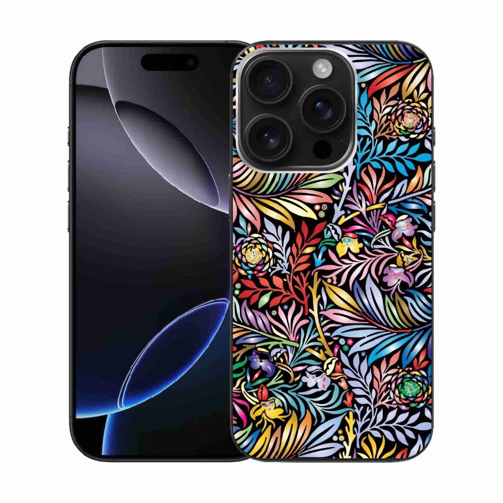 Gél borítás mmCase iPhone 16 Pro készülékhez - virágok 5