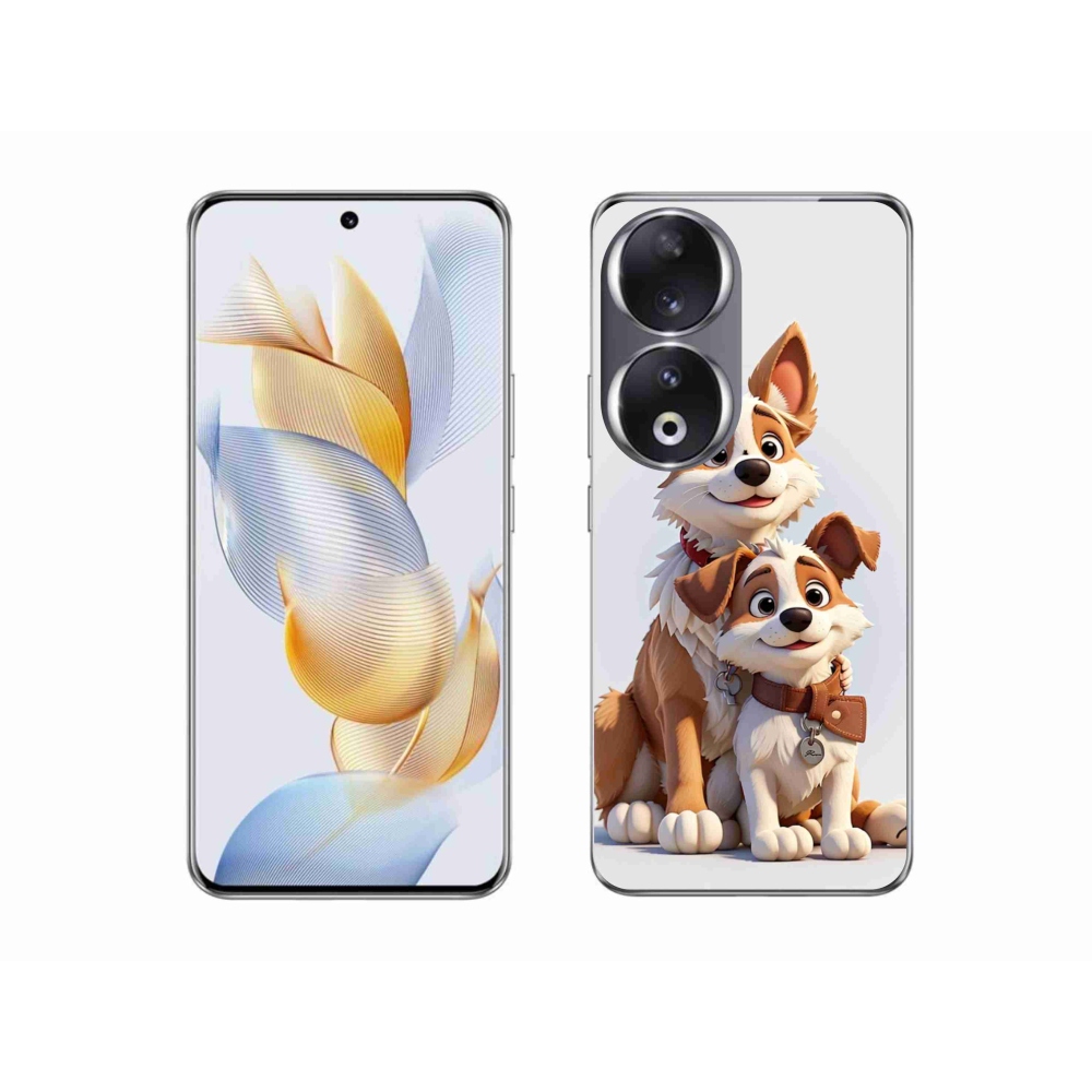 Zselés borítás mmCase a Honor 90-hez - kutyák rajzolása