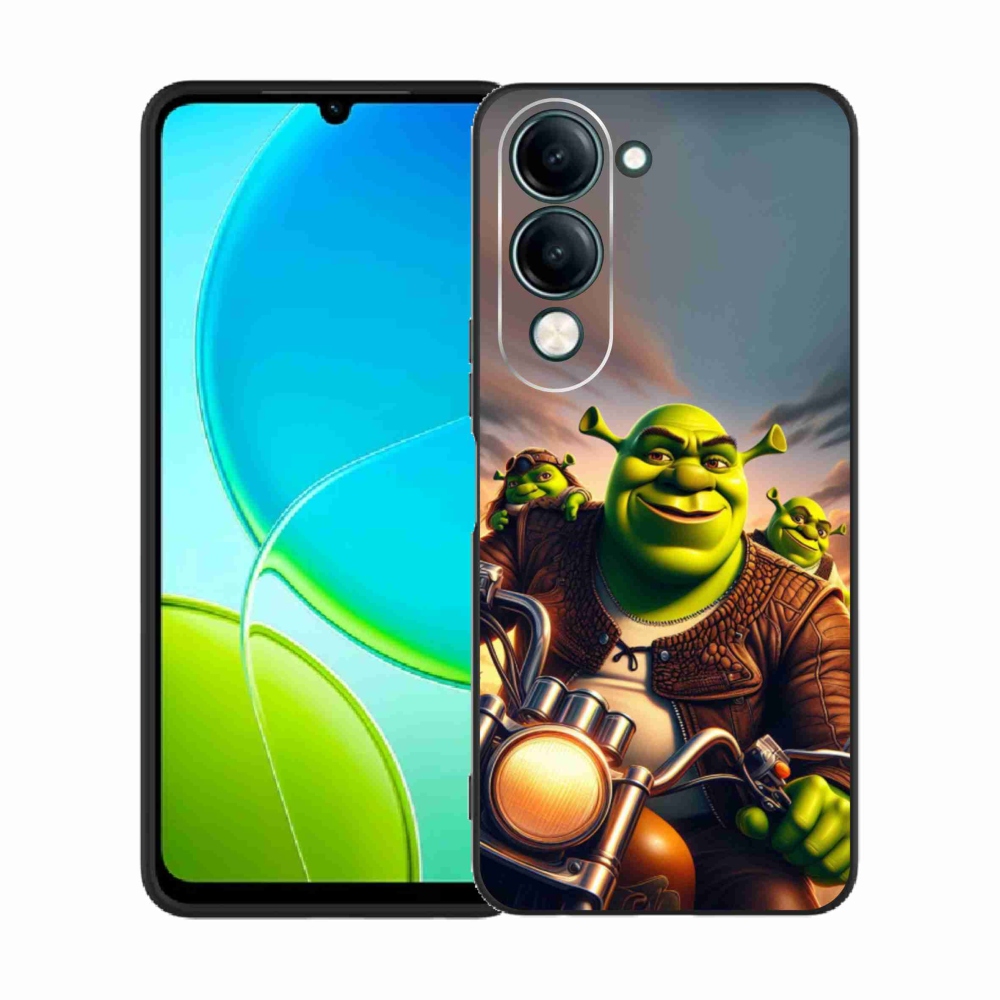 Gél borítás mmCase a Vivo Y29s 5G-hez - Shrek egy motorkerékpáron