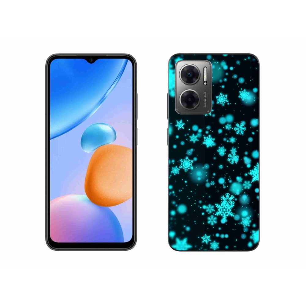 Gél borítás mmCase a Xiaomi Redmi 10 5G-hez - hópelyhek 1