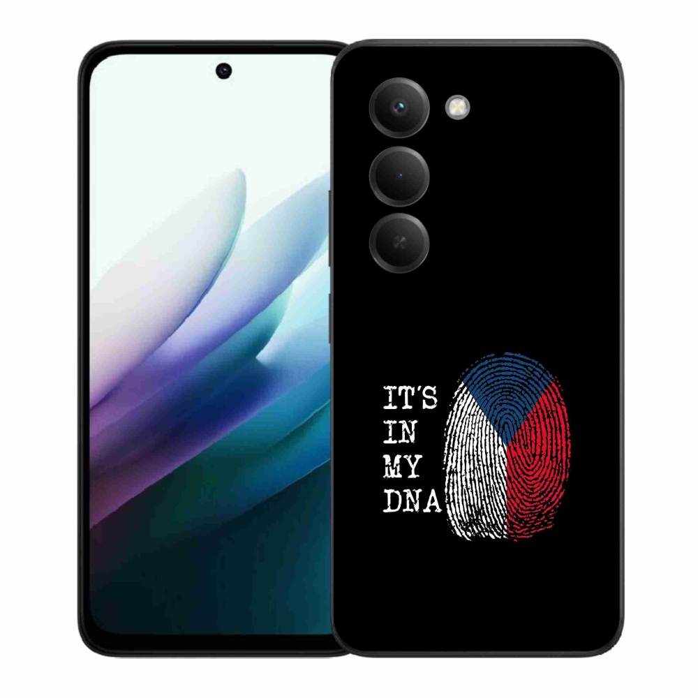 Gél borító mmCase a Xiaomi Redmi 15 4G/5G (171mm) - zászlós ujjlenyomat fekete háttérrel