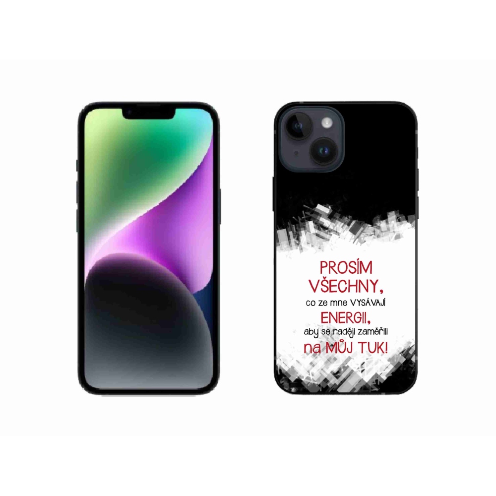 Gél borítás mmCase iPhone 14 készülékhez - vicces szöveg 1 piros