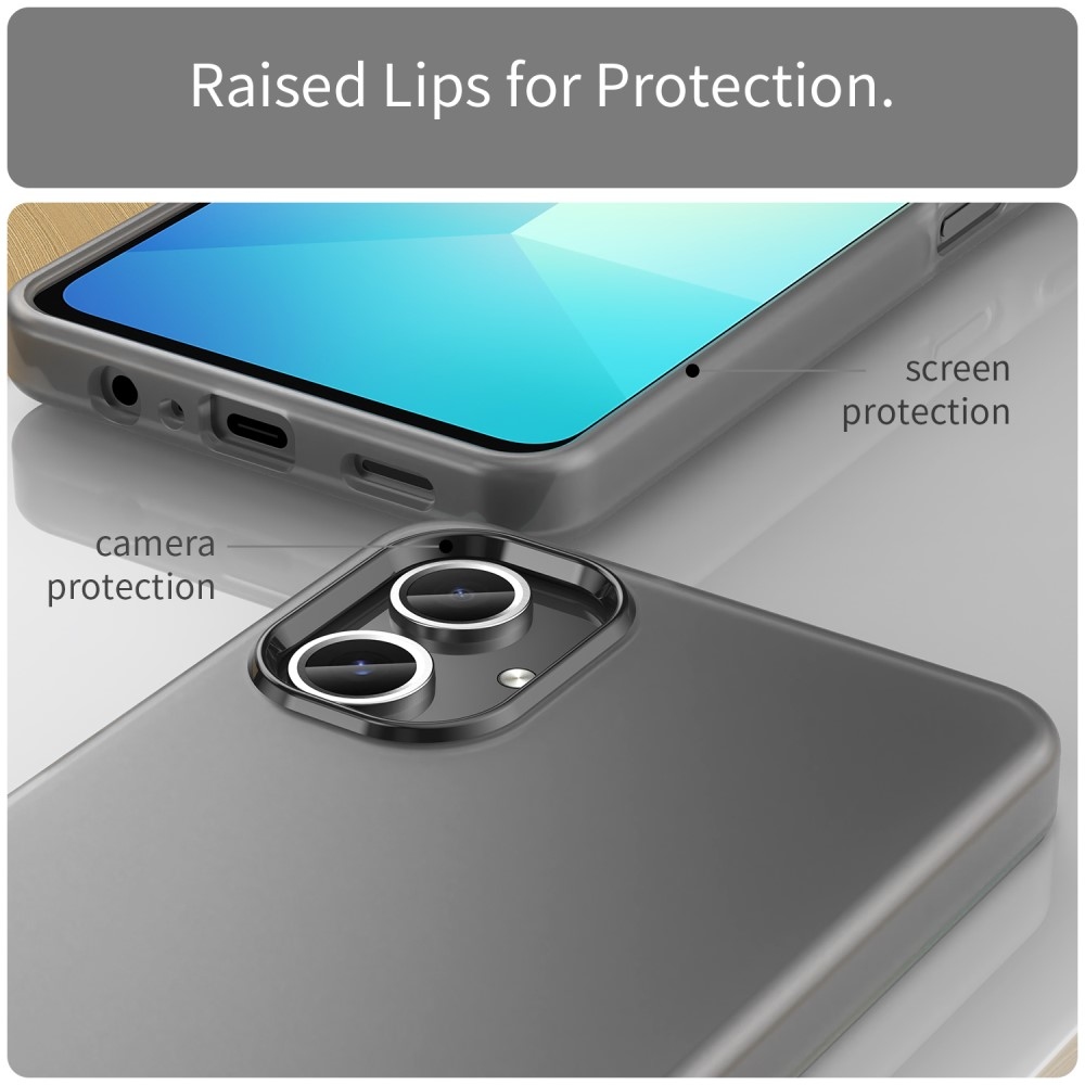 Candys matt zselés tok Samsung Galaxy A06 4G készülékhez - fekete