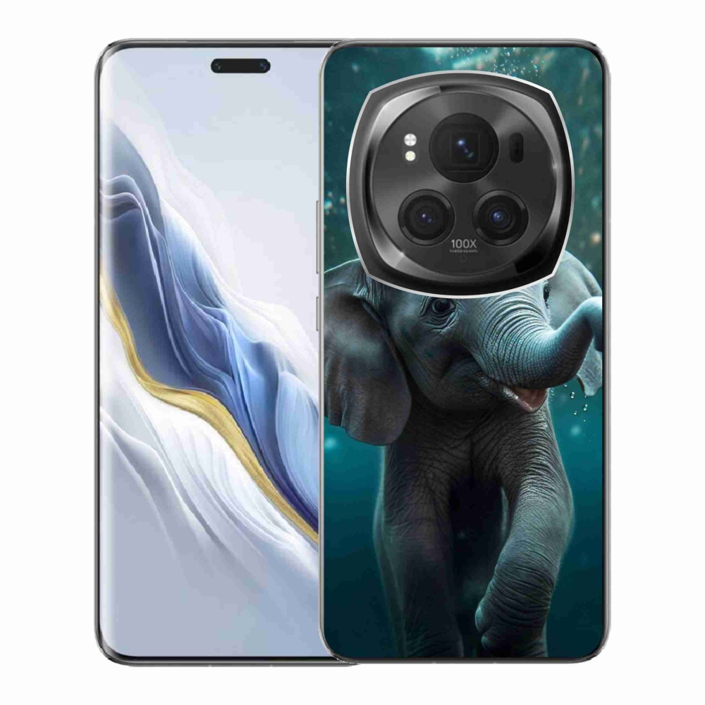 Zselés borítás mmCase a Honor Magic 6 Pro 5G készülékhez - elefánt a víz alatt
