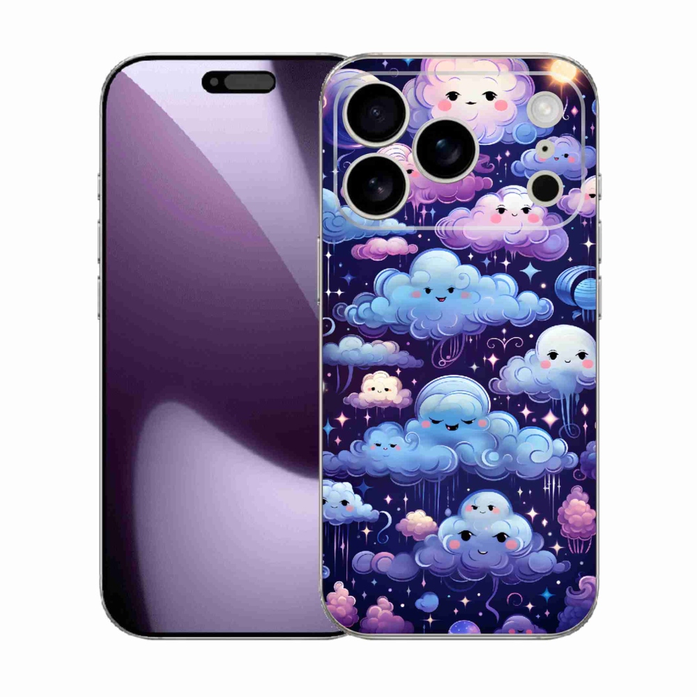 Zselés borítás mmCase iPhone 17 Pro készülékhez - felhők