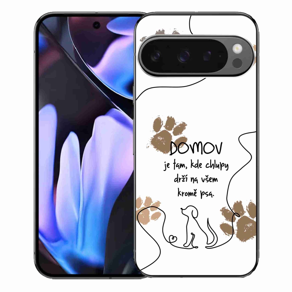 Gél borítás mmCase a Google Pixel 9 Pro XL-hez - kutya motívum fehér háttérrel
