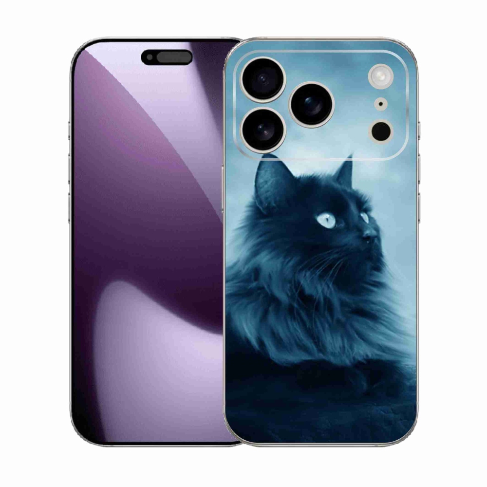 Gél védőburkolat mmCase iPhone 17 Pro készülékhez - fekete macska 1