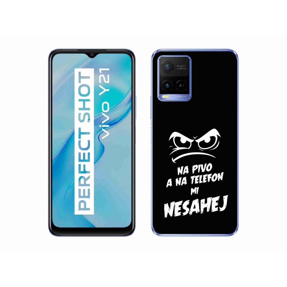 Gél borító mmCase a Vivo Y21/Y21s/Y33s készülékhez - sör motívum 2 fekete háttér