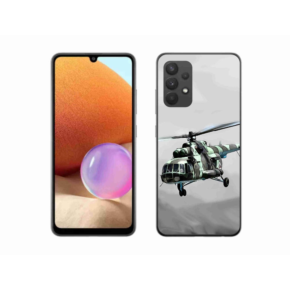 Gél borítás mmCase Samsung Galaxy A32 4G - katonai helikopterhez