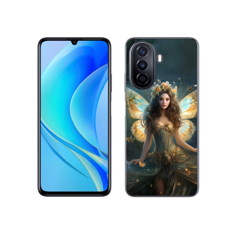 Gél borító mmCase a Huawei Nova Y70-hez - pillangó nő