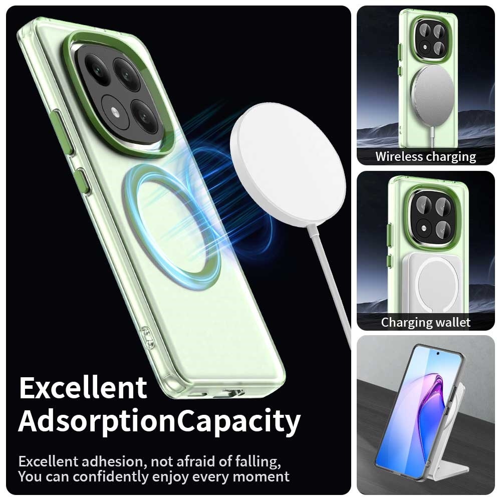 Candy zselés tok MagSafe-val Xiaomi Redmi Note 14 Pro+ 5G - zöld