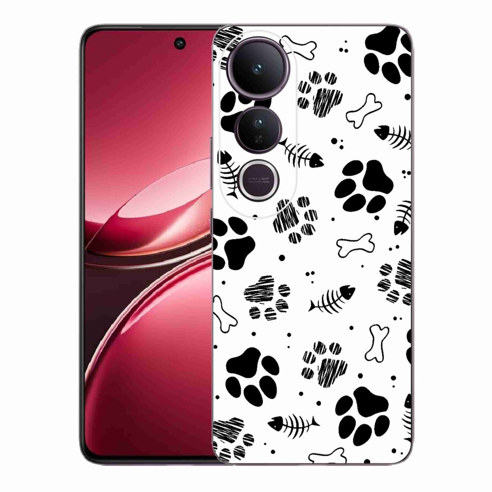 Gél borítás mmCase a Vivo V50 Lite 4G/5G készülékhez - kutyamancsok 1