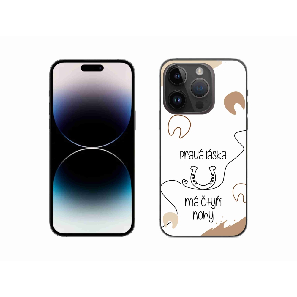 Gél borítás mmCase iPhone 14 Pro 6.1 készülékhez - Ló motívum fehér háttér