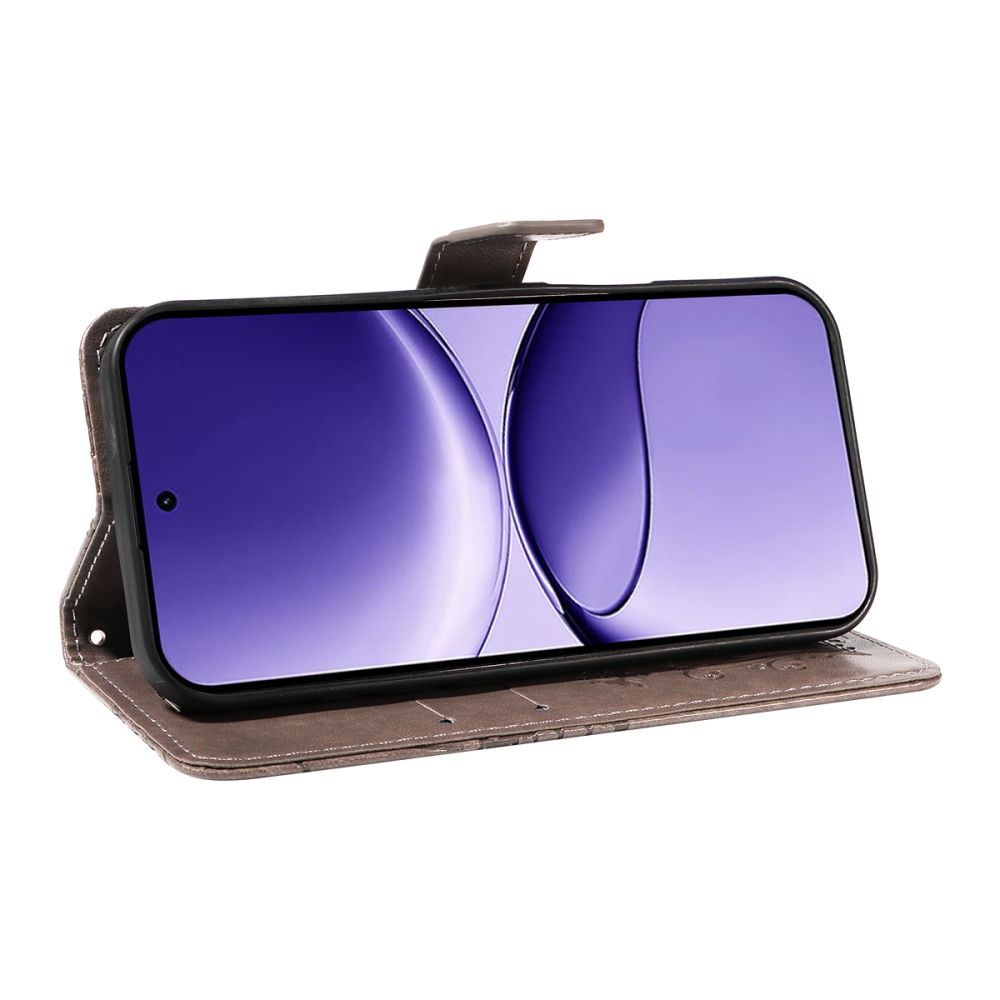 Nagy pillangó könyv tok a Xiaomi Poco F7 5G-hez - szürke