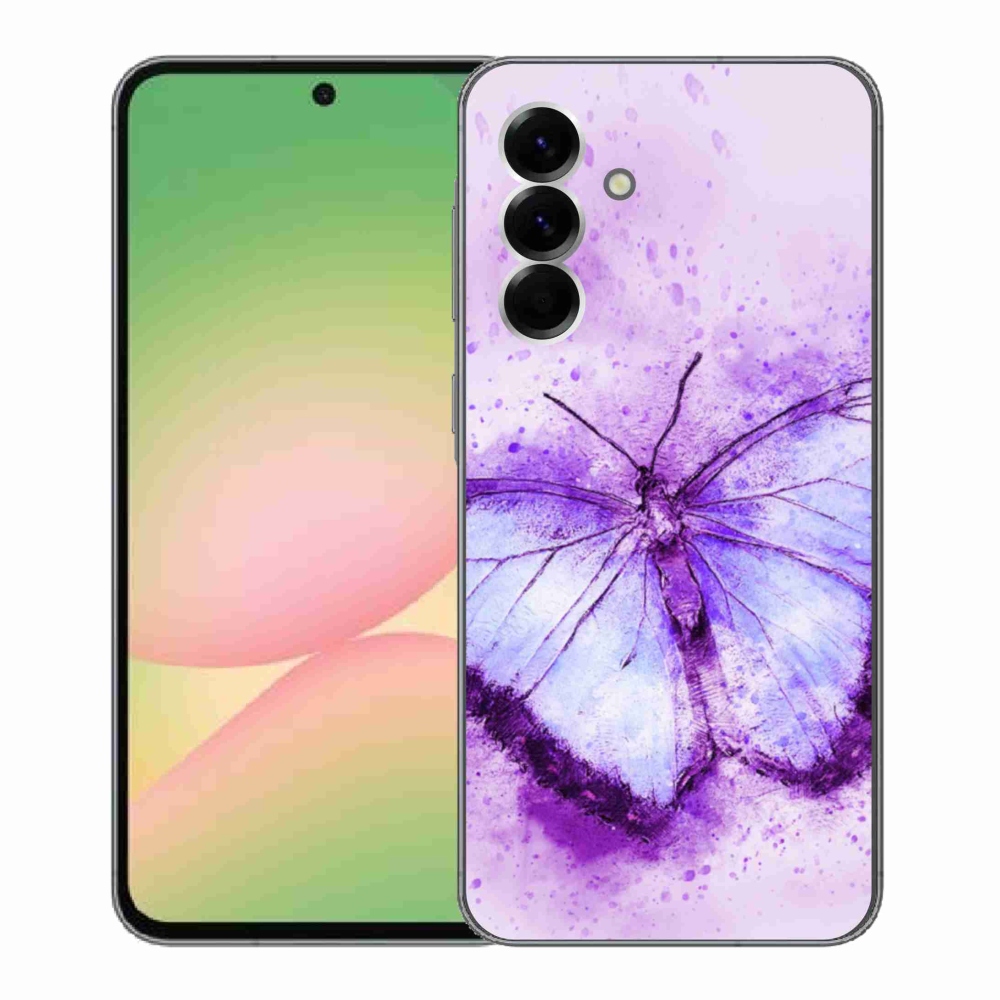 Gél védőhuzat mmCase Samsung Galaxy A56 5G - lila pillangó