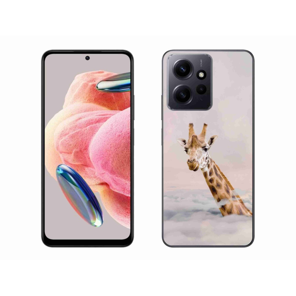 Gél borítás mmCase a Xiaomi Redmi Note 12 4G-hez - zsiráf a felhőkben