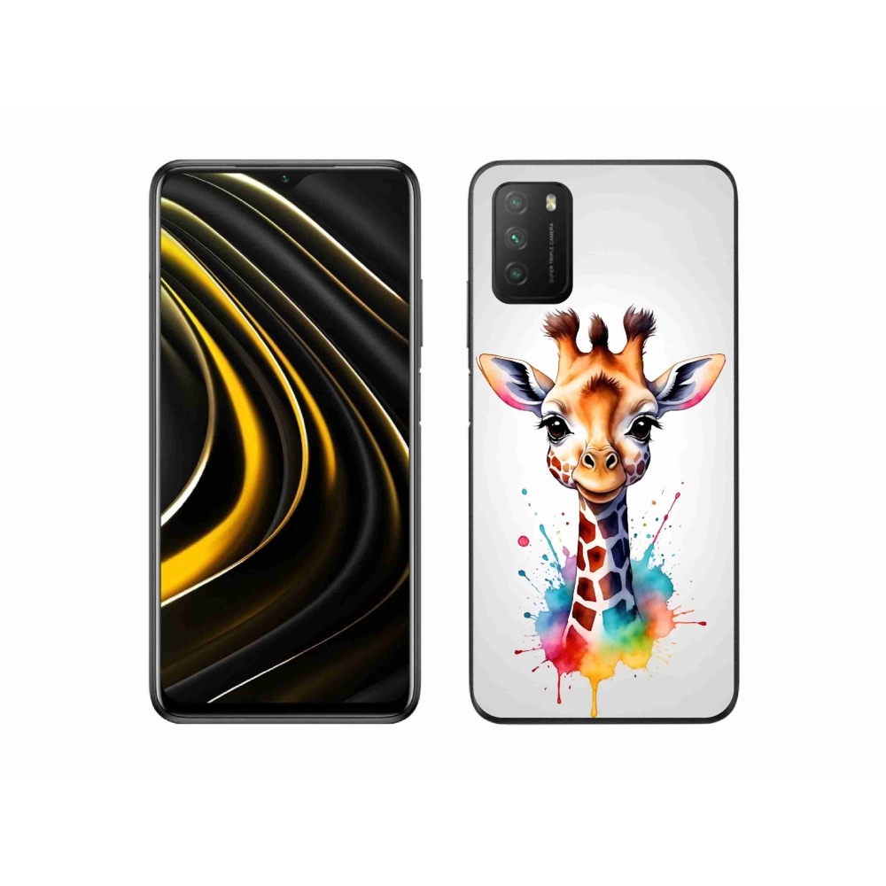 Gél borítás mmCase a Xiaomi Poco M3-hoz - zsiráf 1