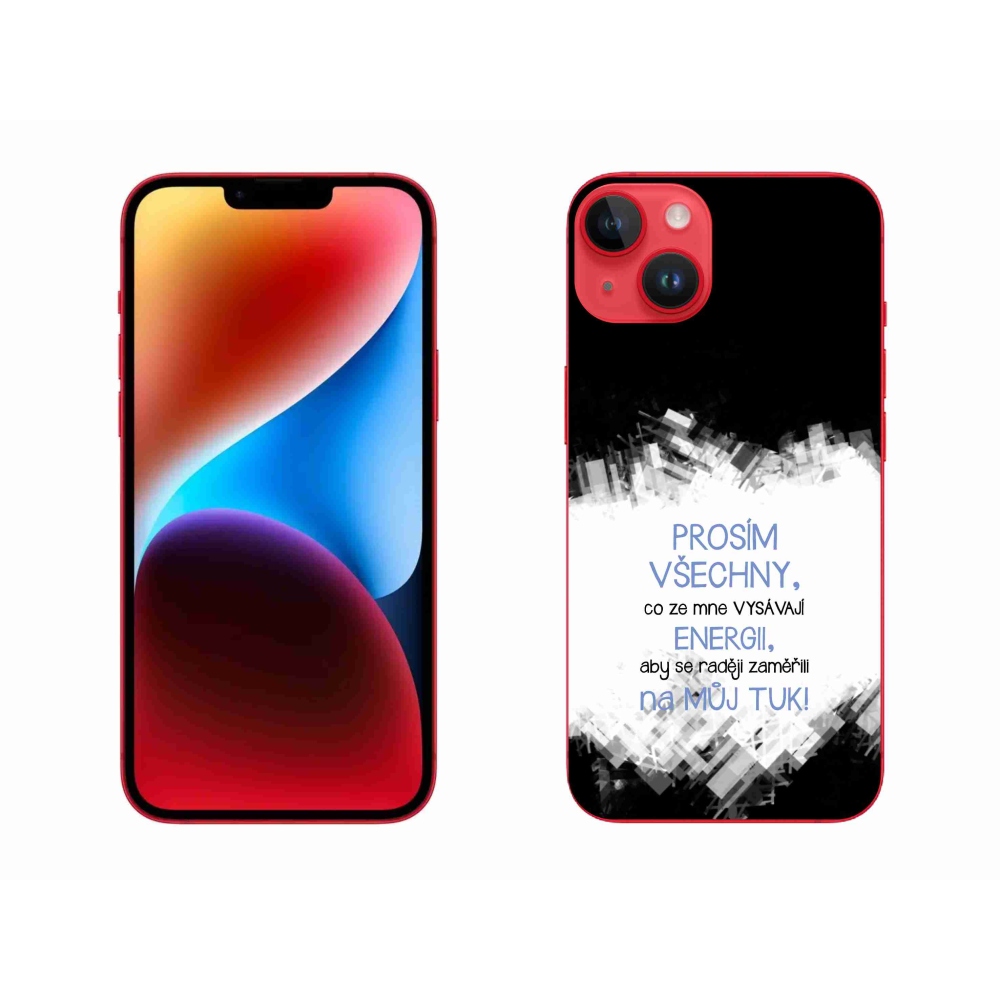 Gél borítás mmCase iPhone 14 Plus készülékhez - vicces szöveg 1 kék