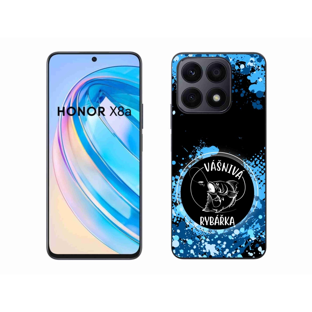 Gél borító mmCase a Honor X8a számára - szenvedélyes halásznő fekete háttérrel