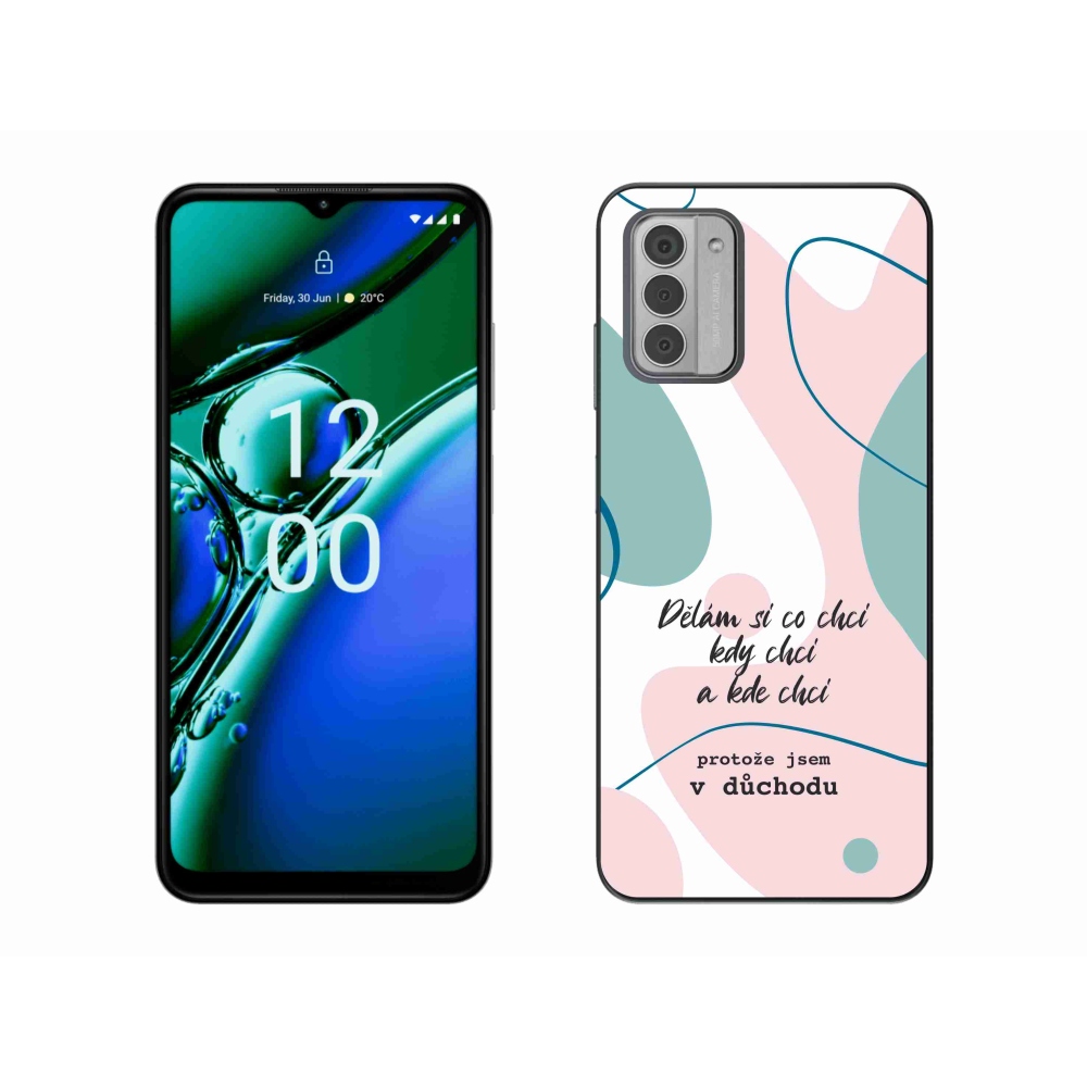 Zselés borító mmCase a Nokia G42 készülékhez - vicces szöveg 10 fehér háttér