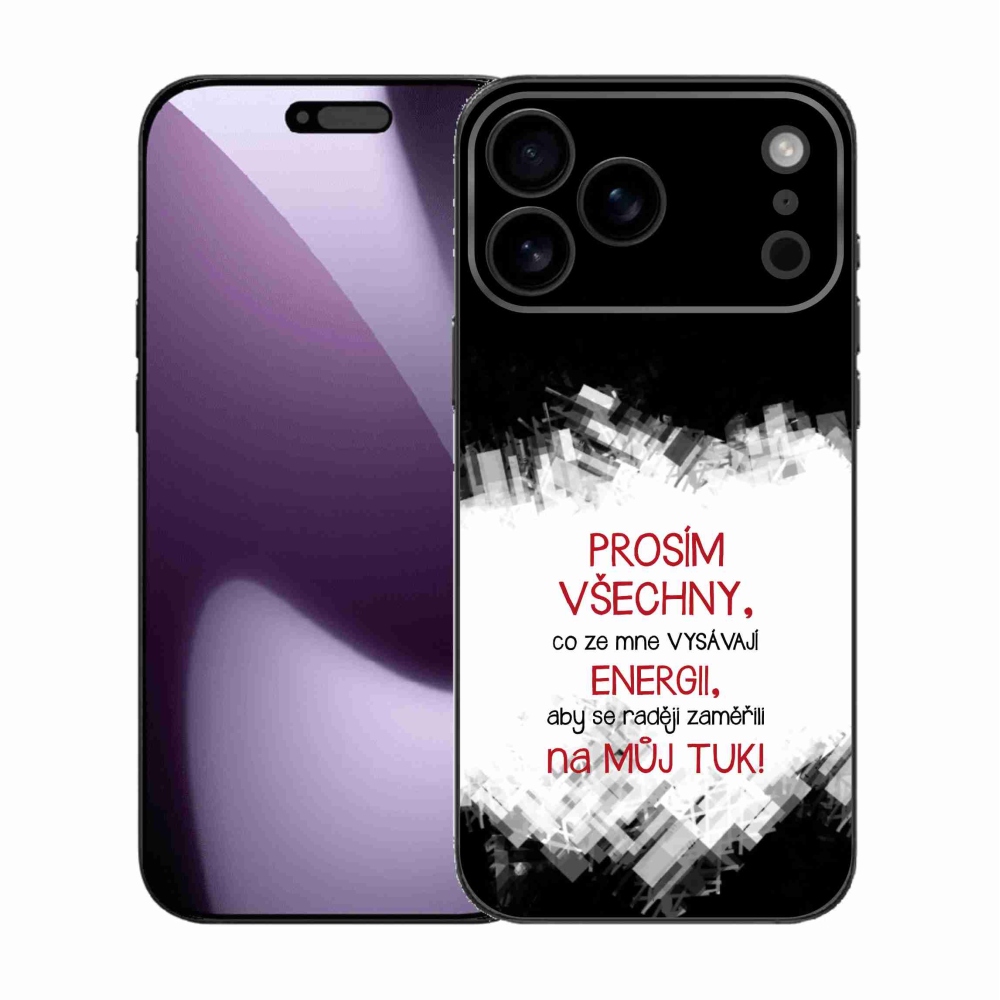 Gél borítás mmCase iPhone 17 Pro Max készülékhez - vicces szöveg 1 piros