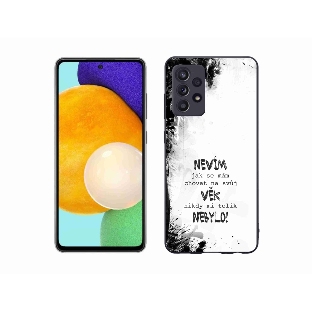 Gél borító mmCase Samsung Galaxy A52/A52 5G - vicces szöveg 14 fehér háttér